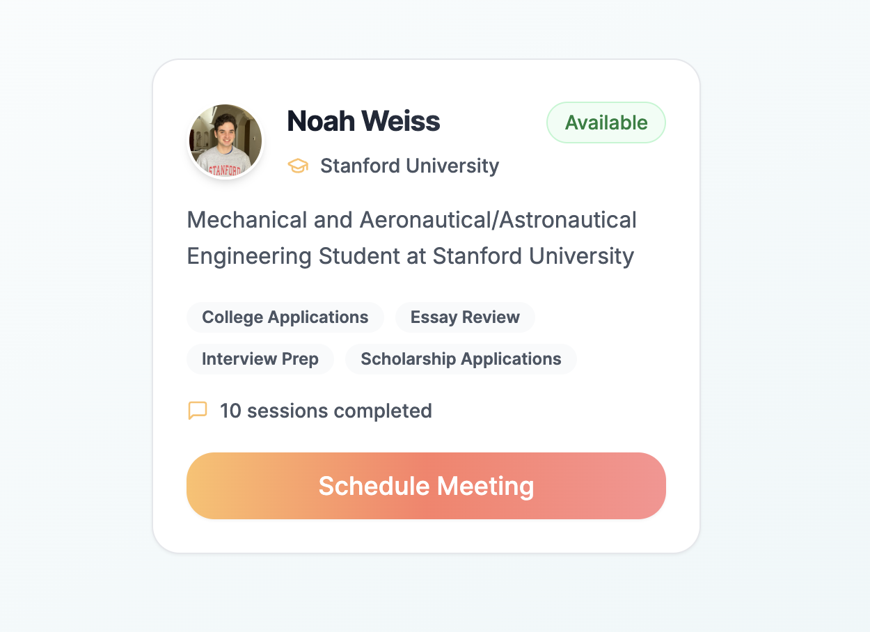 Student counselor connection interface